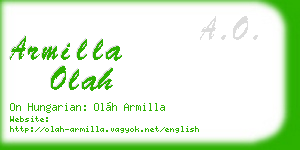 armilla olah business card